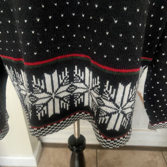 Koret Vintage Christmas Cardigan Sweater size Medium Fair Isle Snowflake Granny - Picture 9 of 12